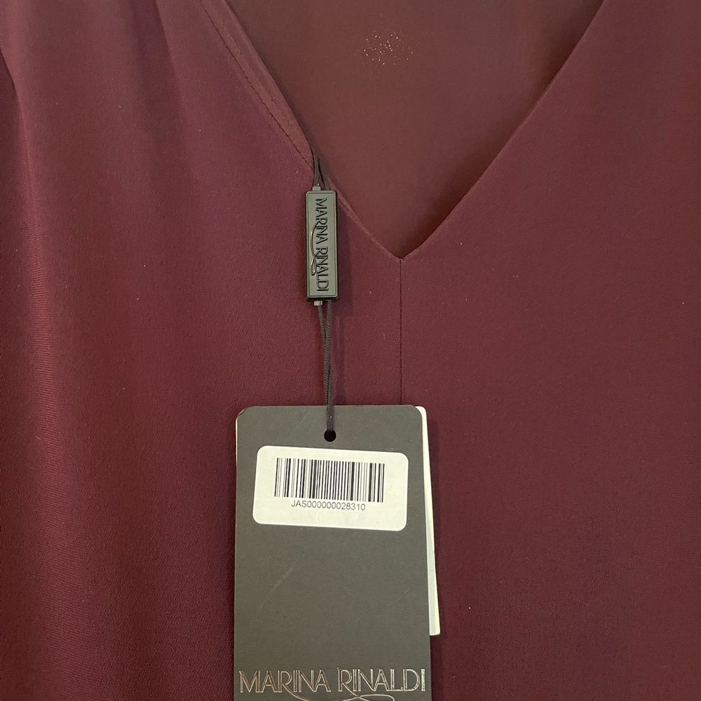 Marina Rinaldi Deep Burgundy Maxi Dress - Picture 2 of 5